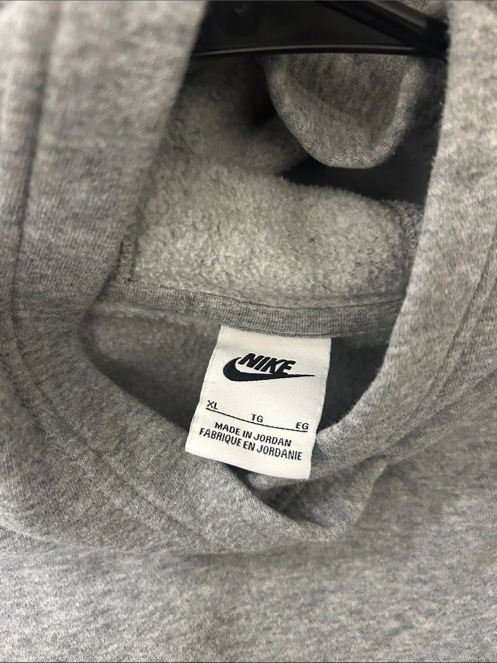 Nike youth Gray Crewneck Sweatshirt with White Swoosh